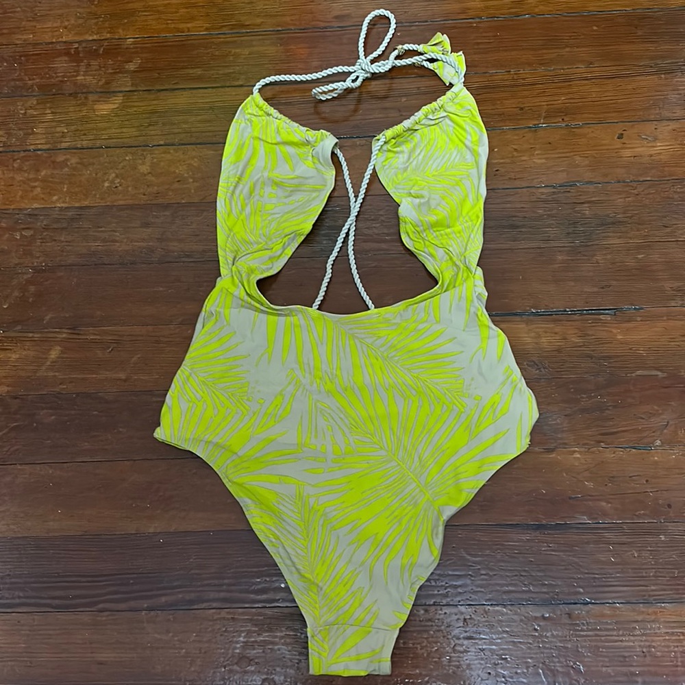 H&M Lime Green One Piece Bathing suit US 4